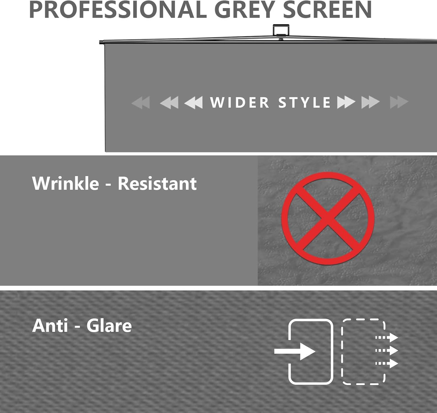 RAUBAY 78.7 x 82.7in Large Collapsible Grey Screen Backdrop